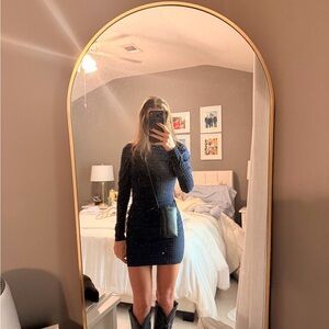 Ganni Navy and Black Mini Dress